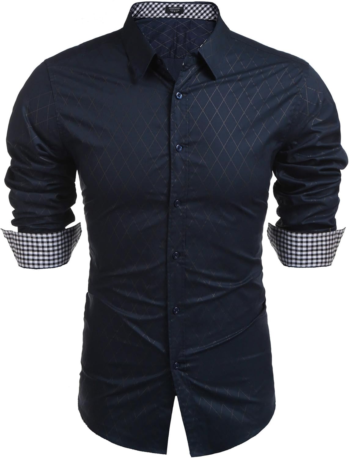 COOFANDY Men's Business Dress Shirt Long Sleeve Slim Fit Casual Button Down Shirt