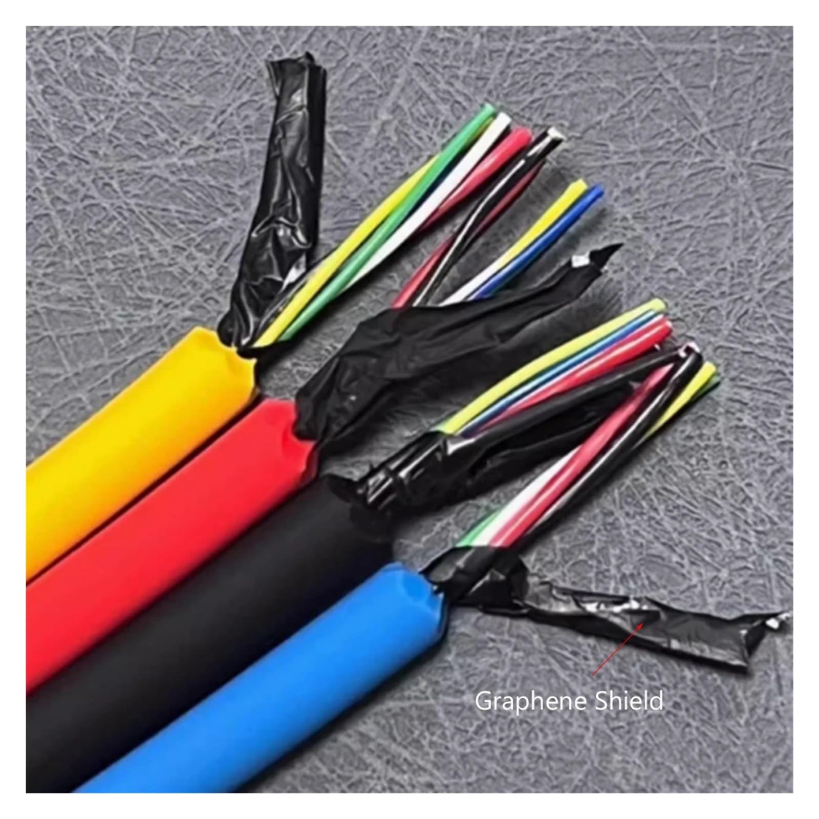 silikonowy przewód elektryczny, Silikonowy kabel ładujący USB-C 6-żyłowy 120 W PD z osłoną grafenową, wielokolorowy, 0,5-1,0 m(Yellow,1.0 METER-6CORE OD 6MM)