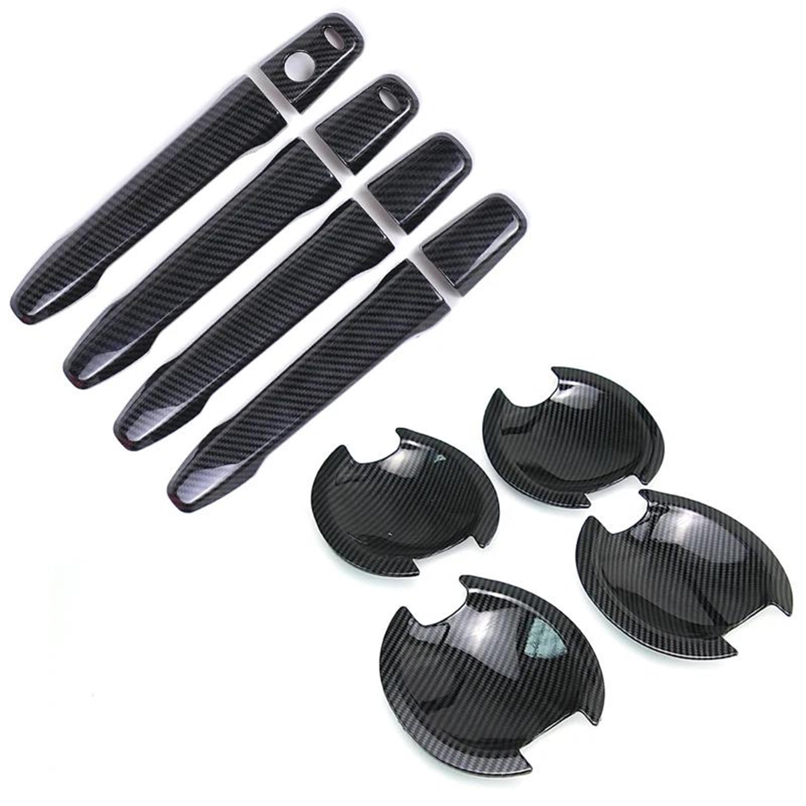 PIWINE Handle Sticker for Mitsubishi for Outlander for Lancer for ASX 2008-2020 Car Door Handle Bowl Cover Sticker Styling Accessories(Handlebowl 2buttons)
