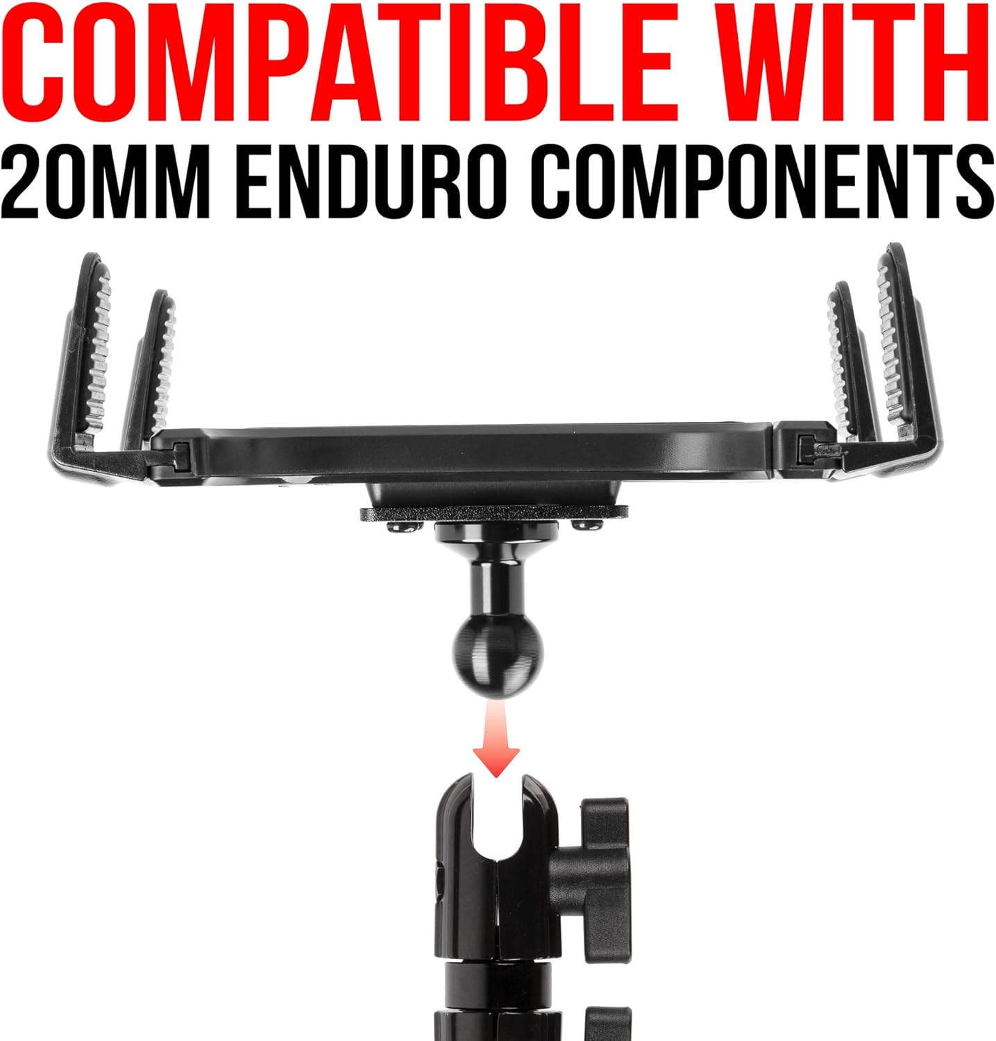 Tackform Universal Tablet Holder with 20mm Ball, Black, 20 Series - Image 3