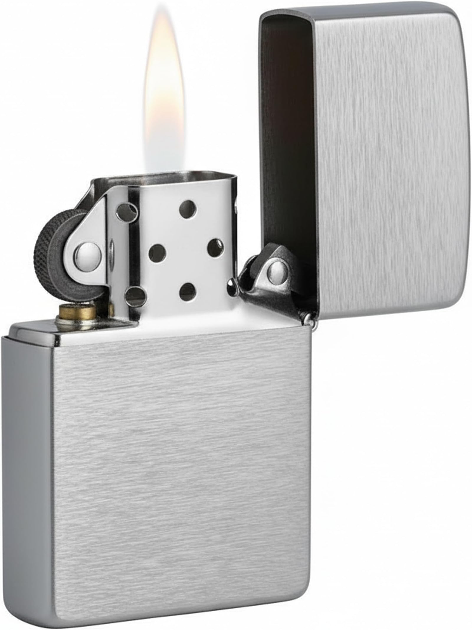 Windproof Metal Lighter, Best Refillable Fire Starter for Cigarettes, Cigars, Candles - Wolf Collection