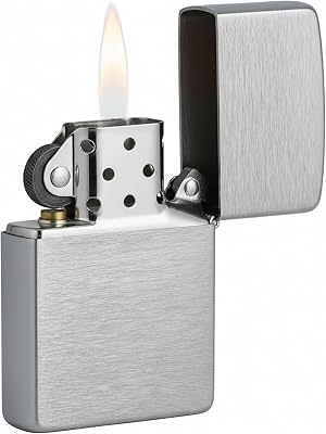 Zippo Benzin Feuerzeug Chrom Standard gebürstet Regular Sturmfeuerzeug