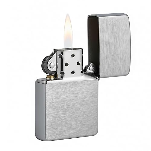 Zippo Classic Brushed Chrome Pocket Lighter - Windproof & Refillable