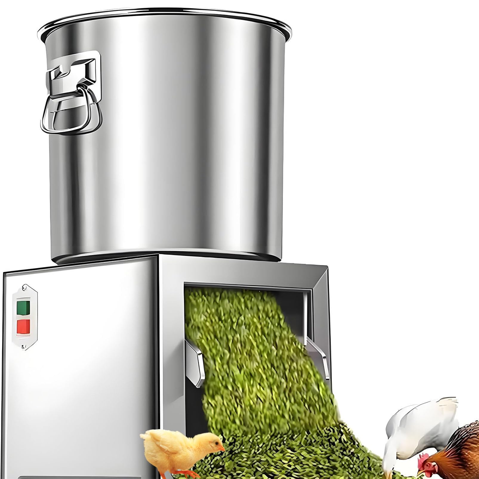 1800w Poultry Feed Chopper & Commercial Vegetable Processor, Heavy Duty Stainless Steel Breeding Crusher With 8 Blades, Efficiency: 150kg/h, 2800rpm Grinder For Chicken Goose Cattle Pig Feed