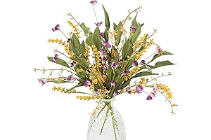 4Pcs Artificial Flowers Bundles Spring, Artificial Greenery Shrubs