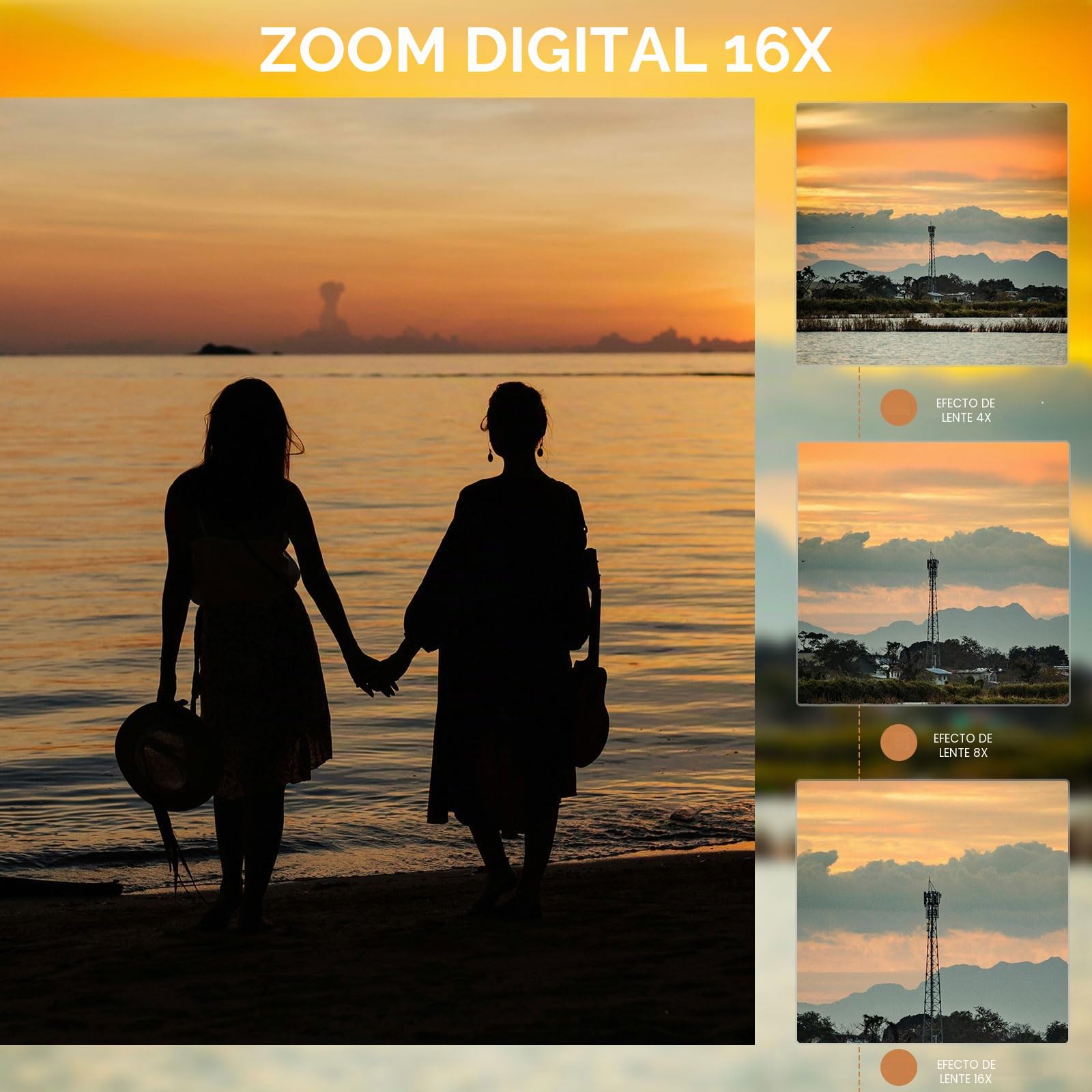 ORDRO Cámara de video con visión nocturna IR, videocámara 1080P, cámara de vlogging con zoom digital 16X con luz de visión nocturna, grabadora de video con luz y 2 baterías, control remoto