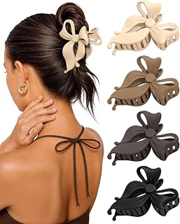 4 Pieces Butterfly Hair Clips Women, 11cm Non-Slip Claw Clip | Cute hair clips, fashionable hair accessories, for fine hair, thick hair and long hair