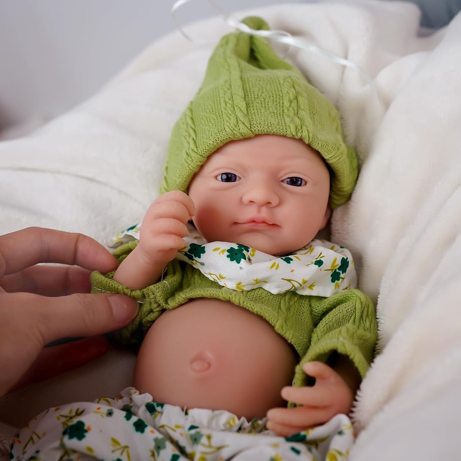 Newtotlove 12" Micro Preemie Full Body Silicone Baby Doll Girl Lifelike Reborn Doll,Realistic-Newborn Baby Doll Real Life Baby Dolls with Clothes Accessories