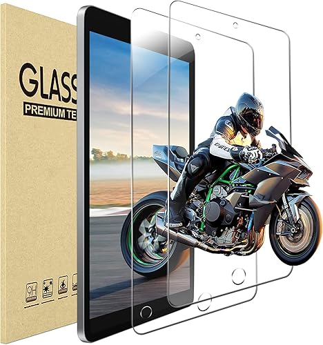 Miniatura 1 de ORIbox Protector de pantalla compatible con iPad (987 generación, modelo 202120202019, 10.2 pulgadas), película de vidrio templado (paquete de 2),