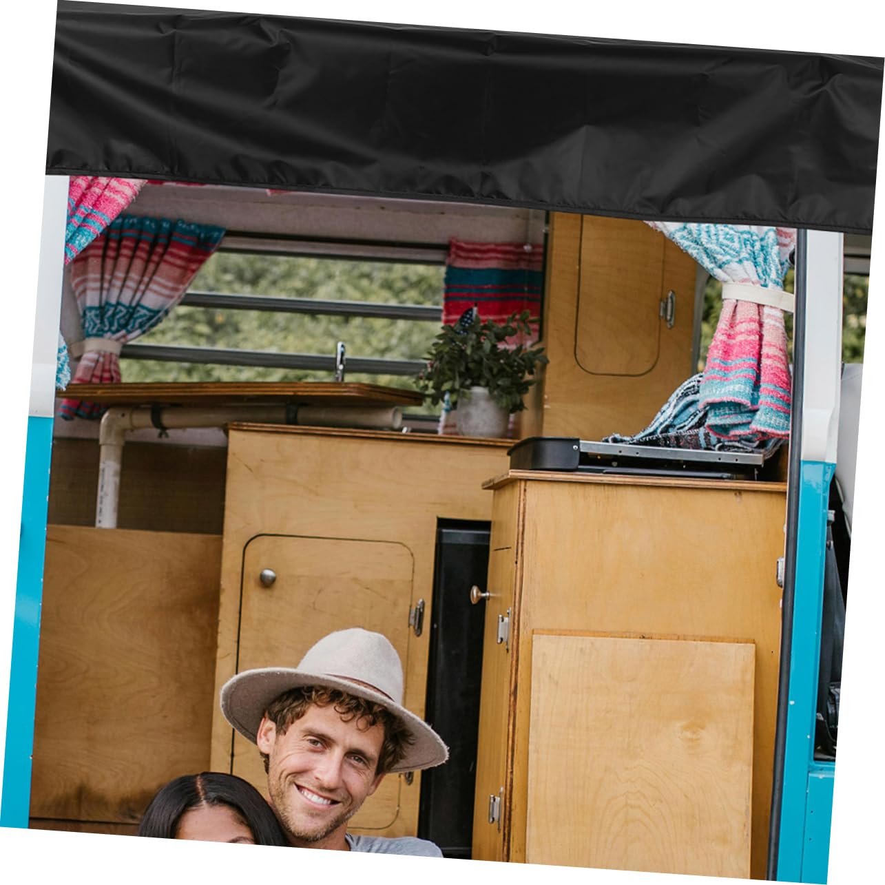 GALPADA Parasole 176x114cm Portellone Posteriore Oxford Camper per Protezione UV Copertura per Vacanze Estive All'aperto e Campeggio