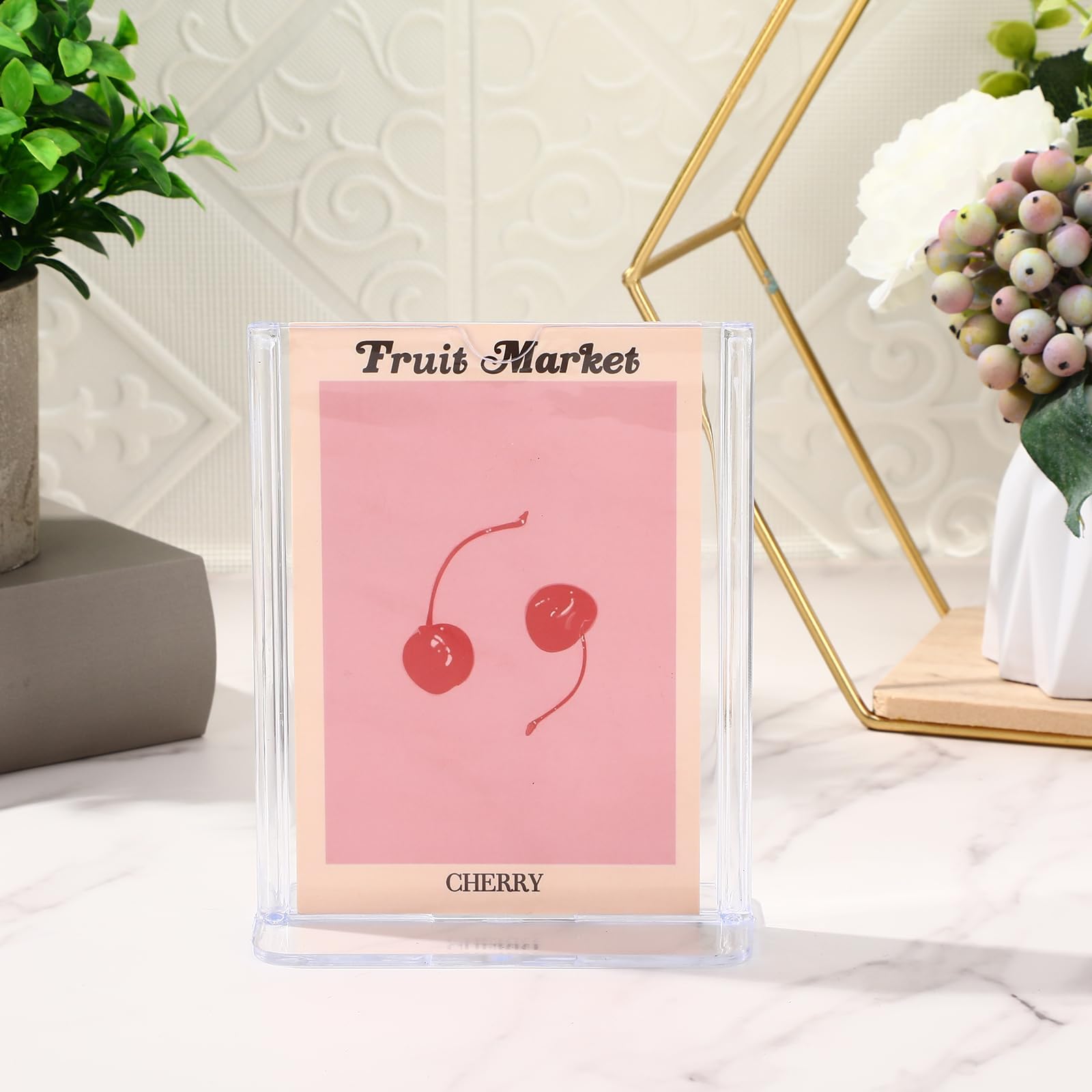 Vicenpal Acryl-Schilderhalter, 10,2 x 15,2 cm, transparent, doppelseitig, T-Form, Kunststoff, Menüständer für Hochzeit, Party, Büro, Geschäft, Hotel, Restaurants, 24 Stück