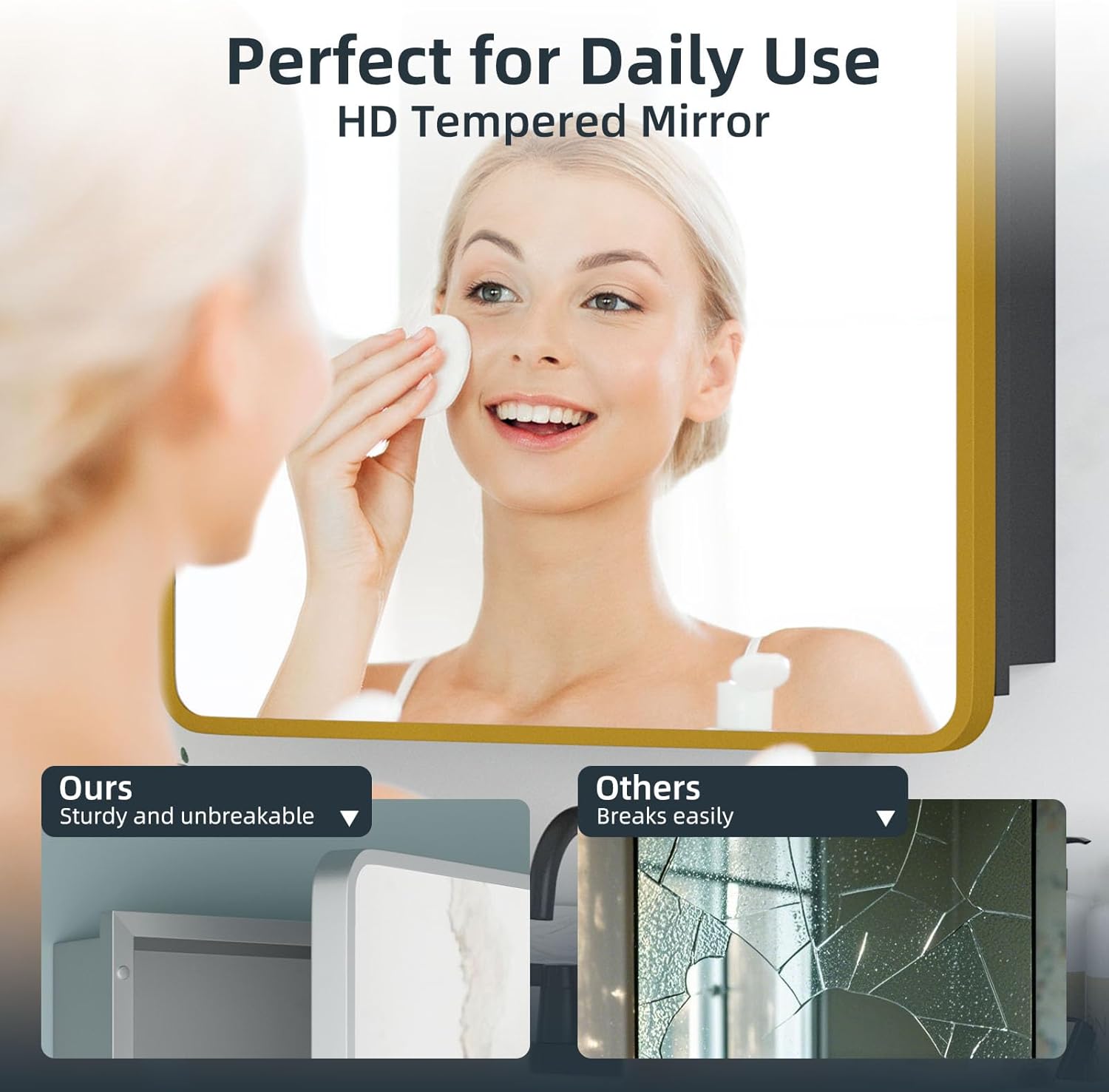 Medicine Cabinet 20 x 28 Inch, Silver Bathroom Medicine Cabinet with Mirror,Metal Beveled Mirror, Adjustable Shelves, Recessed or Wall Mount, Sturdy & Solid, Bathroom Mirror with Storage