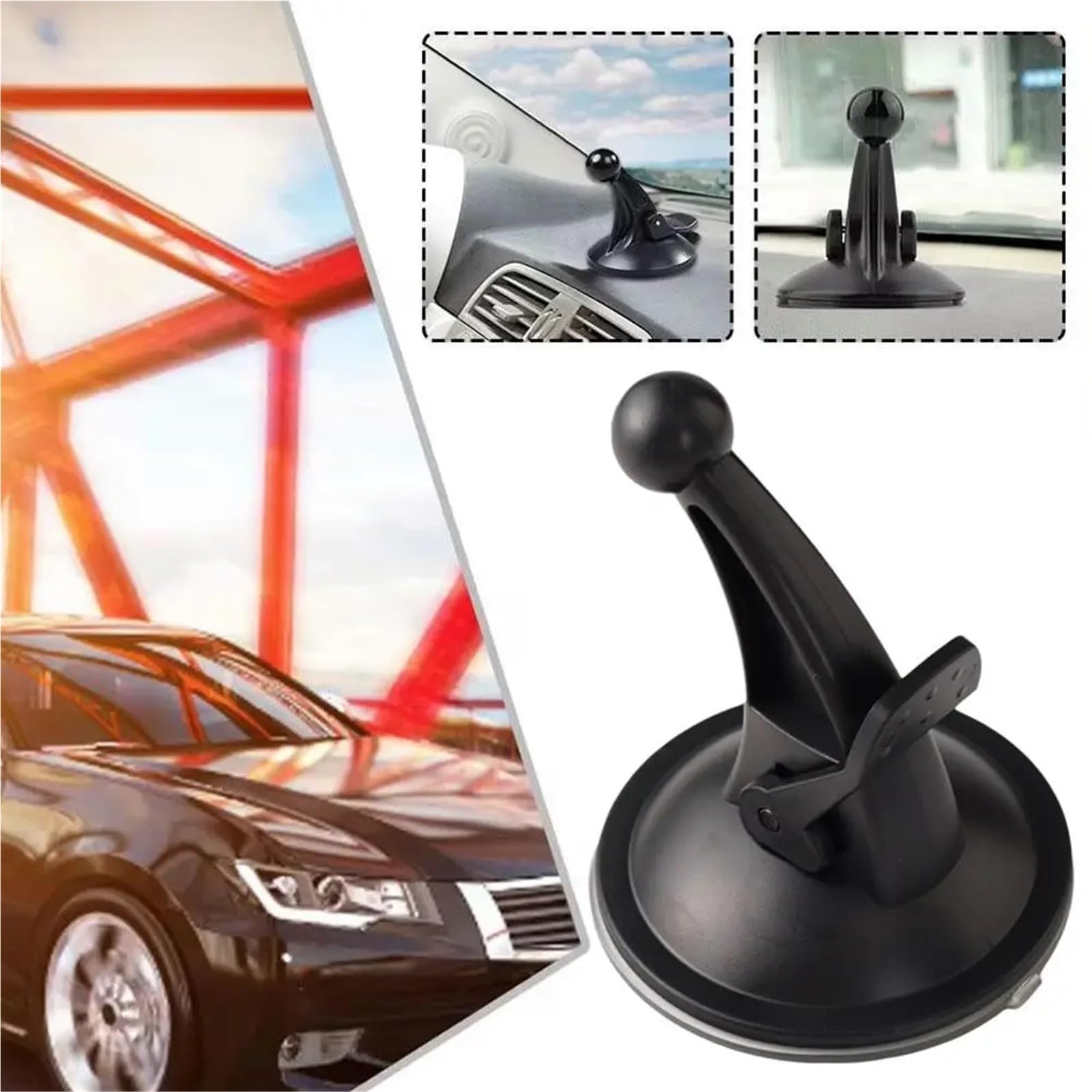 WALWAL GPS-Autohalterung Mit Saugnapf – Kompatibel Mit TomTom ONE V4/V5/XL/XXL/XL2/IQ Routes, Schwarz, Stabil & Einfach Zu Bedienen
