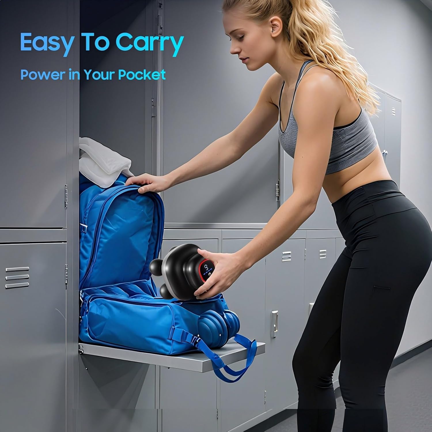 Massage Gun – Electric Body Massager with 4 Heads, Handheld Percussion Muscle Massager, Deep Tissue Back Massager for Muscle Relaxation, Powerful Full Body Electric Massager Tool for Men and Women - Image 6