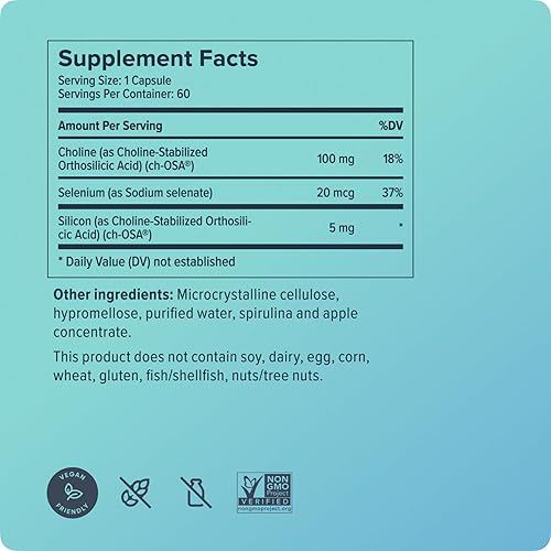 Miniatura 3 de Biosil Healthy Aging - 60 cápsulas - Belleza, vitalidad y apoyo de la tiroides - con Ch-OSA y selenio patentados - 60 porciones