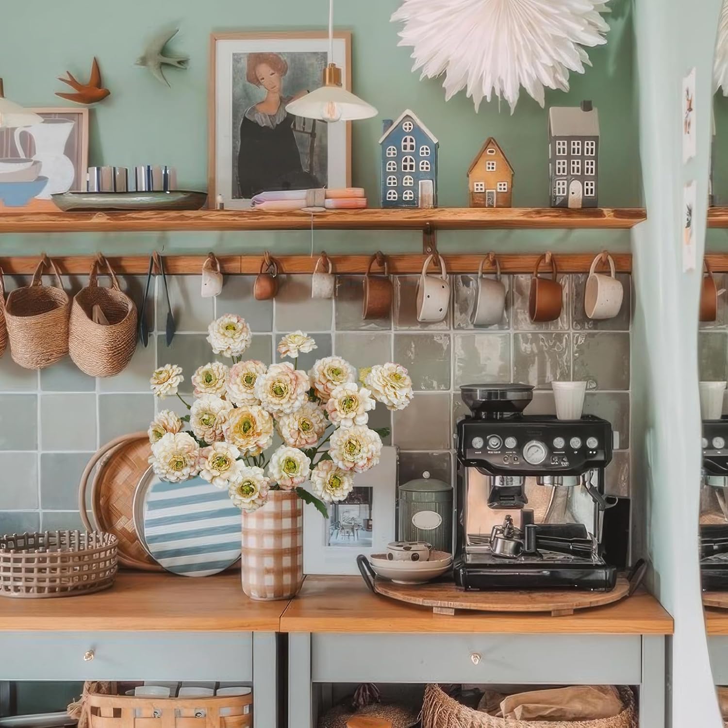 3 Pcs Artificial Flowers Spring Summer Champagne Zinnia Silk Flowers with Stems Zinnia Elegans Artificial Flowers for Outdoors Floral Arrangements Table Centerpieces Wedding Party Home Decor - Image 7