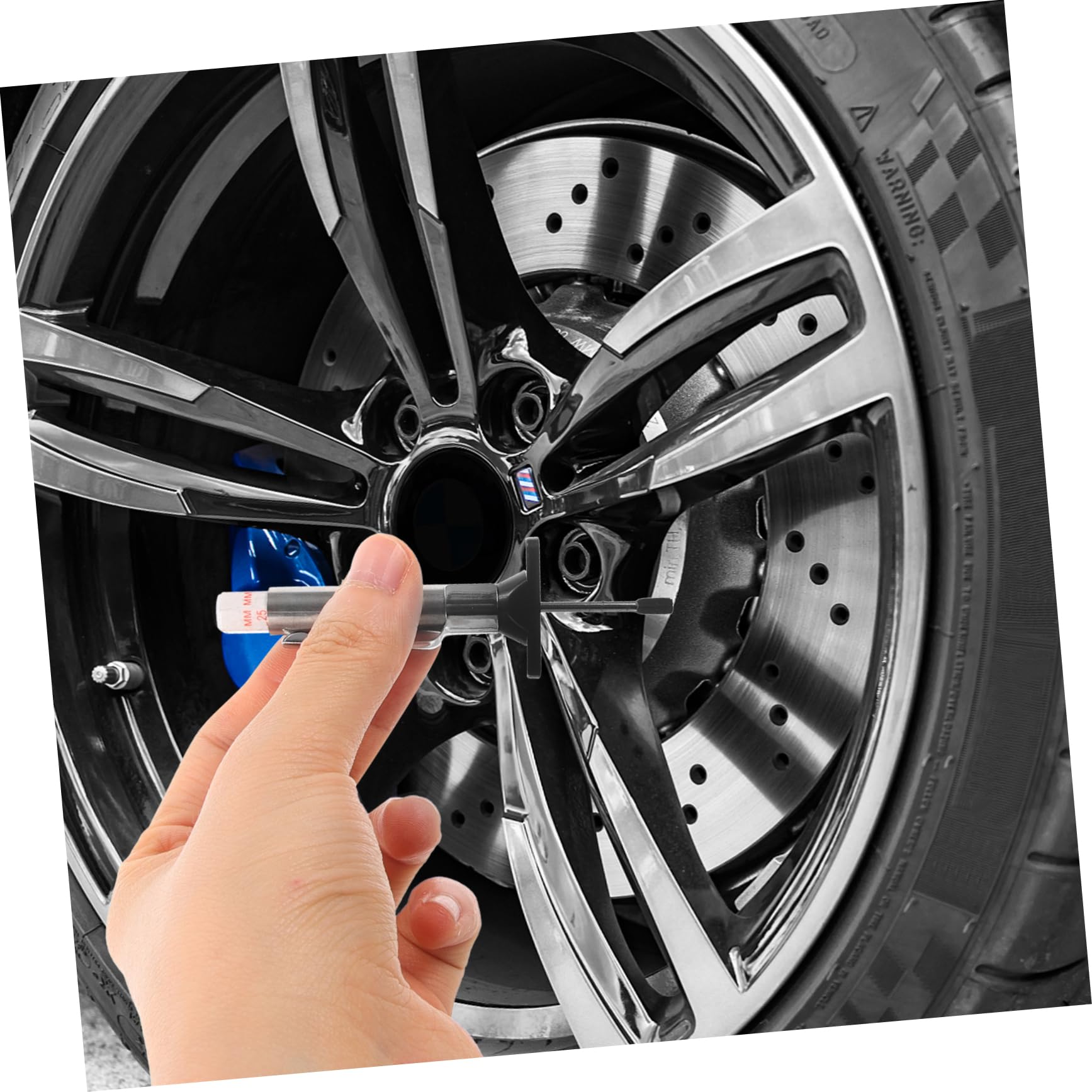 HOLIDYOYO Accurate Tire Depth Gauge Car Tire Thread Depth Measuring Tool (0-25mm) Versatile for Vehicles