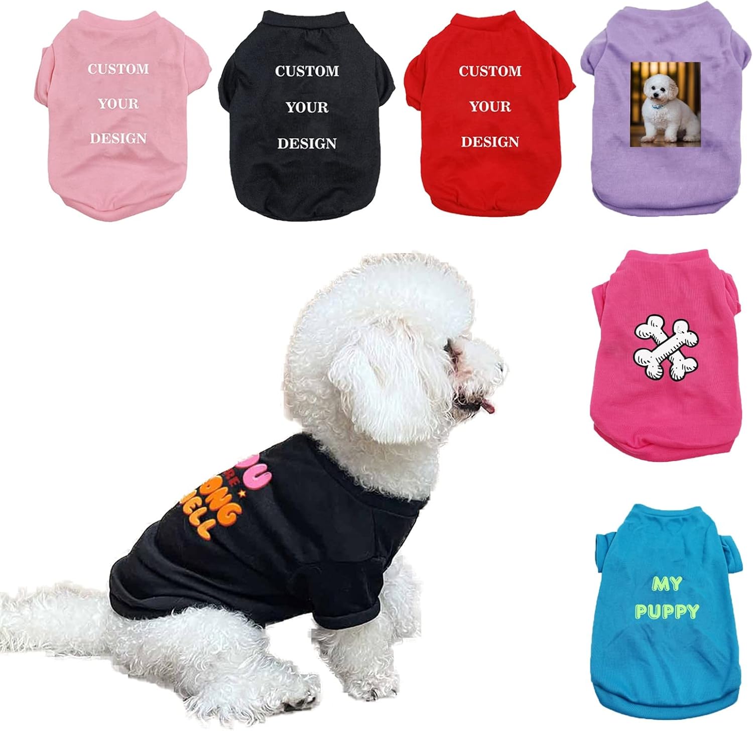 Custom Dog Shirt with Name/Text/Photo/Logo Personalized Tshirt