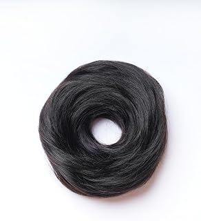 Nish Hair Natural Black Donut Scrunchie (Regular) – 100% Human Hair bun Price In India