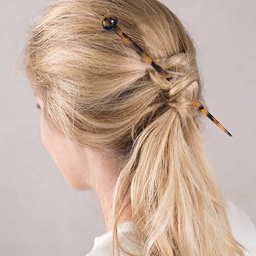 Miniatura 7 de FRDTLUTHW Palos largos de acetato para el pelo de concha de tortuga de 7.3 pulgadas para mujeres, cabello largo y grueso (paquete de 1)