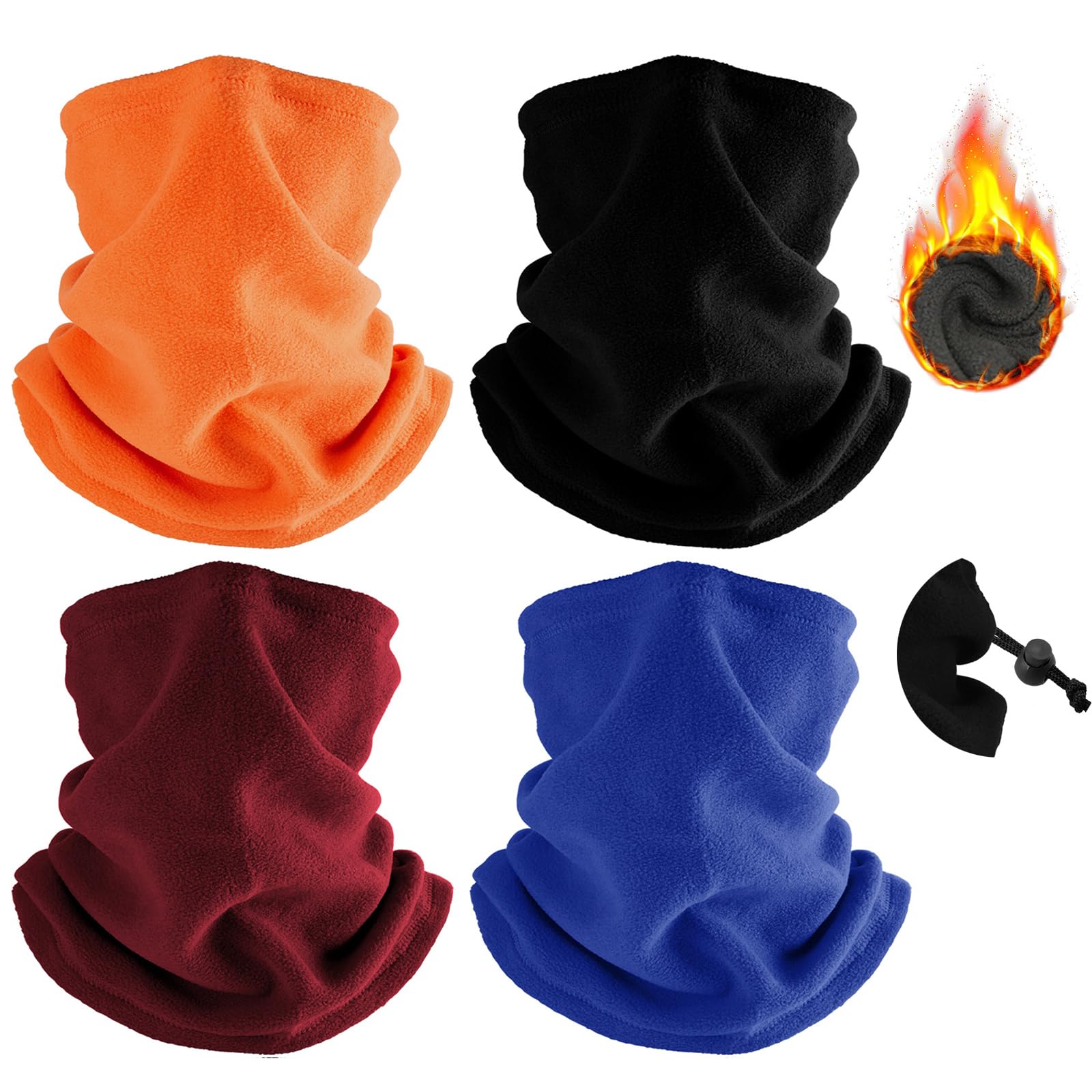 Winter Neck Warmer Gaiter: Soft Fleece Windproof Face Cover Mask