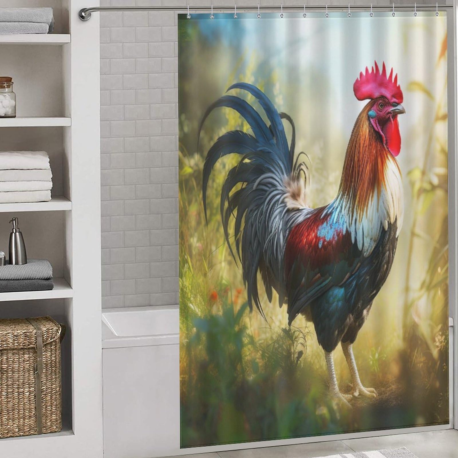 Rideau de douche de qualité supérieure en tissu polyester 152x183cm
