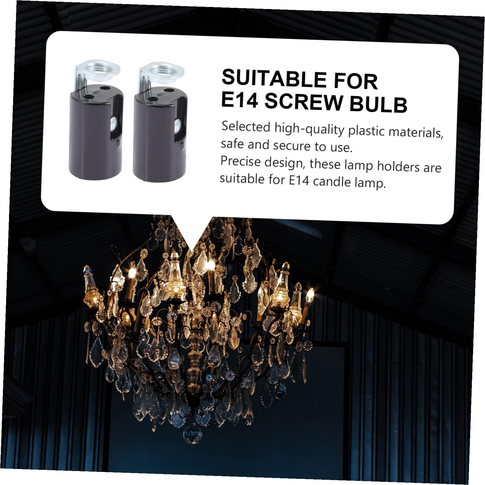 Tofficu 45 Pièces Support de Lampe à Bougie Douilles de Lustre Installation Facile Design Durable et Pratique pour Décoration Intérieure