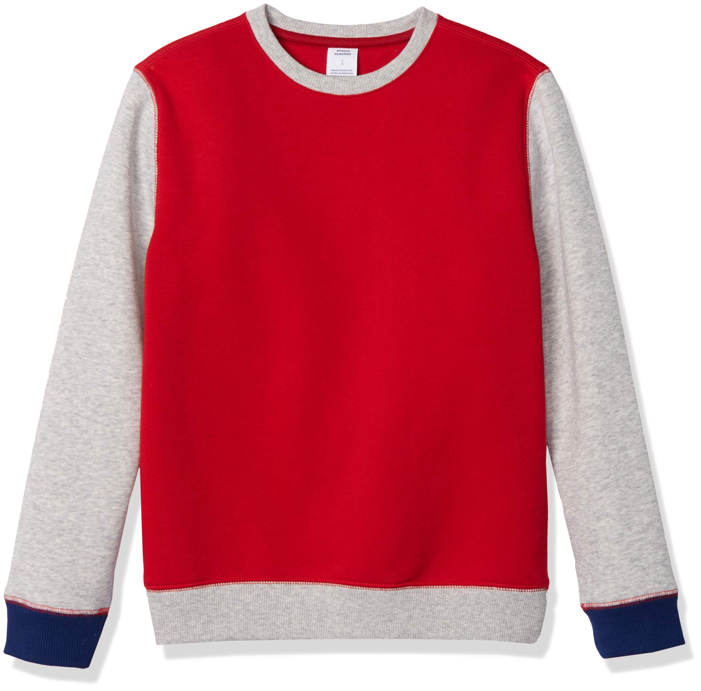 Amazon Essentials Boys and Toddlers' Fleece Crew-Neck Sweatshirts, Multipacks