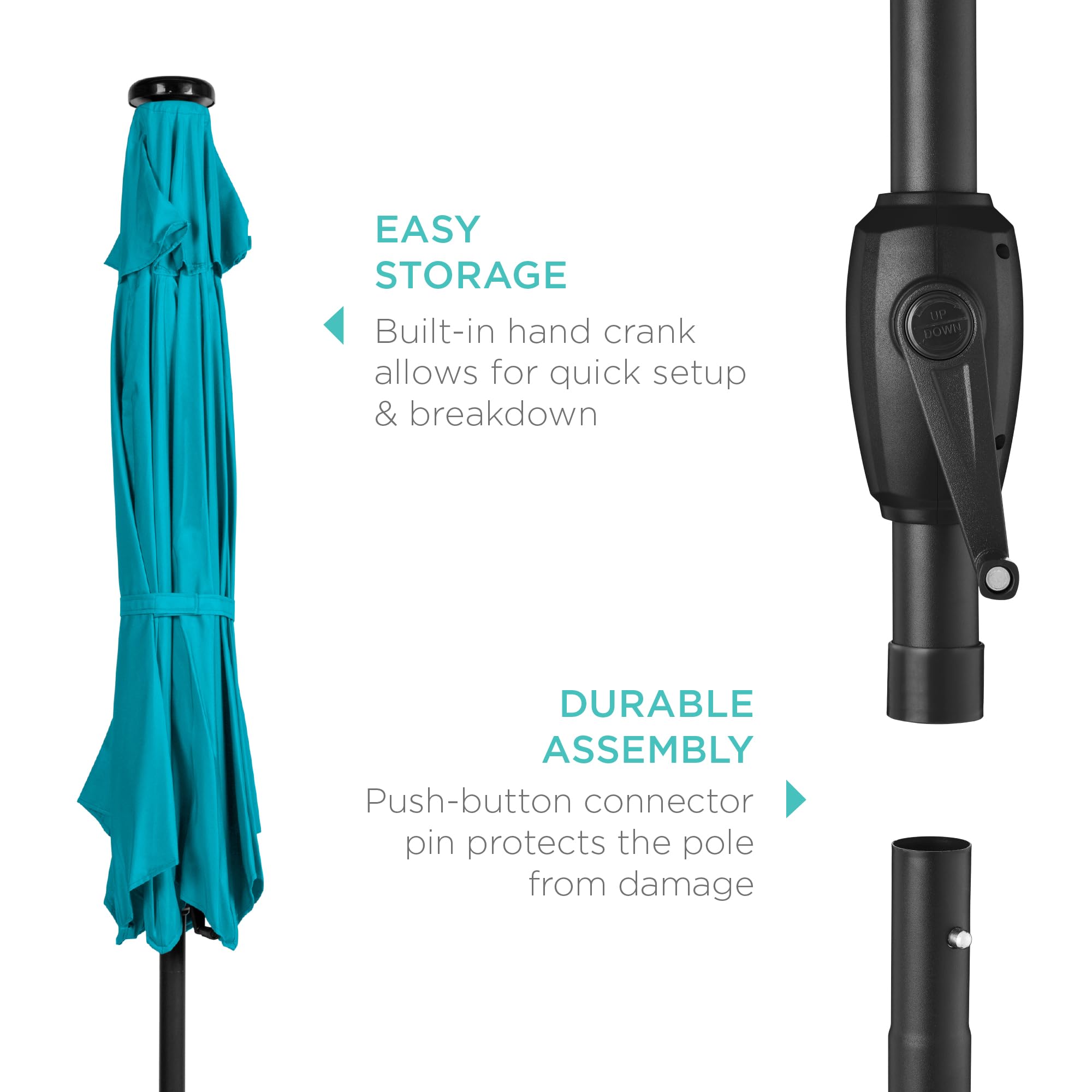 8 square patio umbrella JEAREY 8-ft Navy Square Crank Patio Umbrella With Base in the Patio  Umbrellas department at Lowes.com