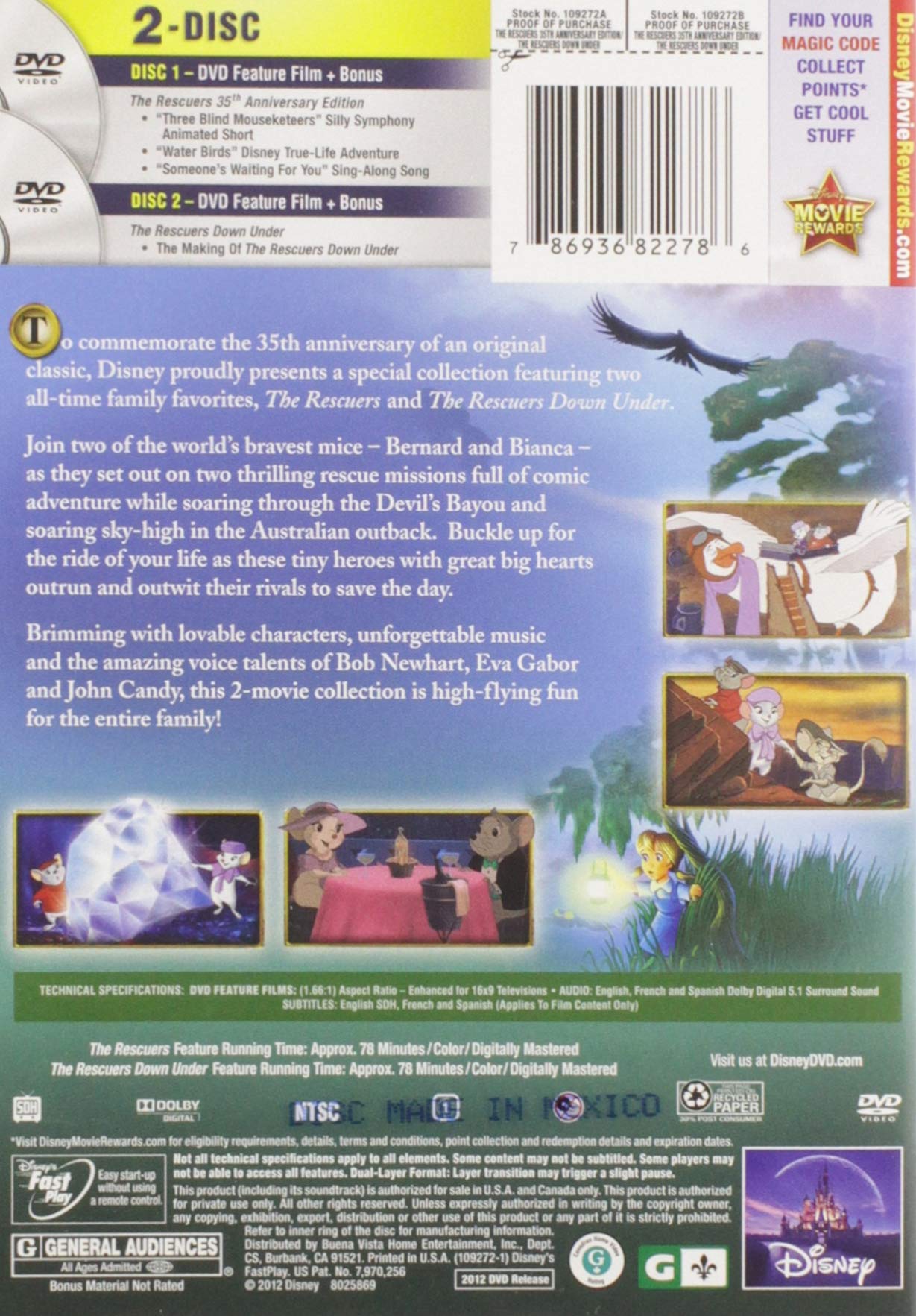 The Rescuers 35th Anniversary Edition: The Rescuers Down Under: 2 Movie Collection
