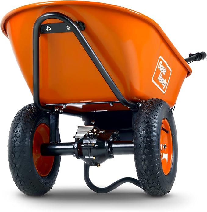 SuperHandy Wheelbarrow Electric Powered Utility Cart 48V DC 500W LiIon Driven