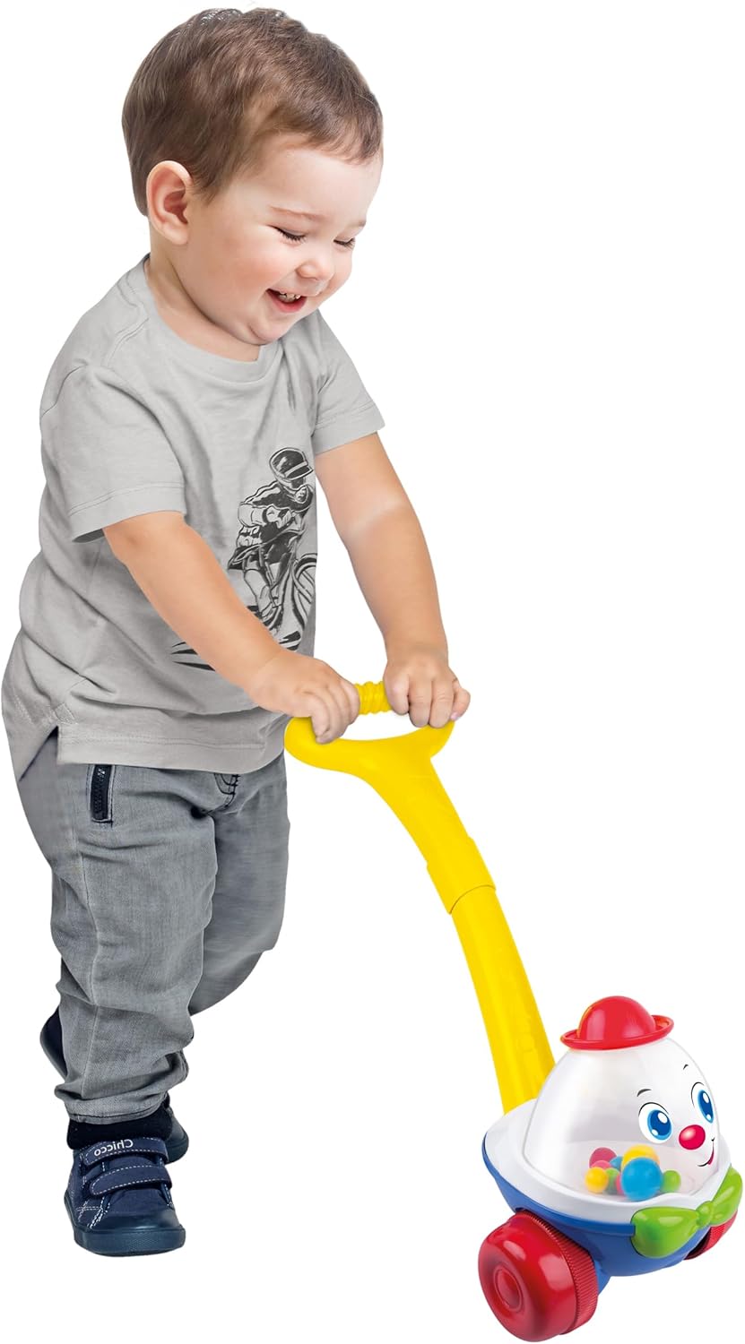 Winfun Push Along Humpty Dumpty Toy – Walking Encouragement Toy for Toddlers with Popping Balls, Handle & Wheels – Gross Motor Skill Development for Kids 12M+ – Indoor/Outdoor Play