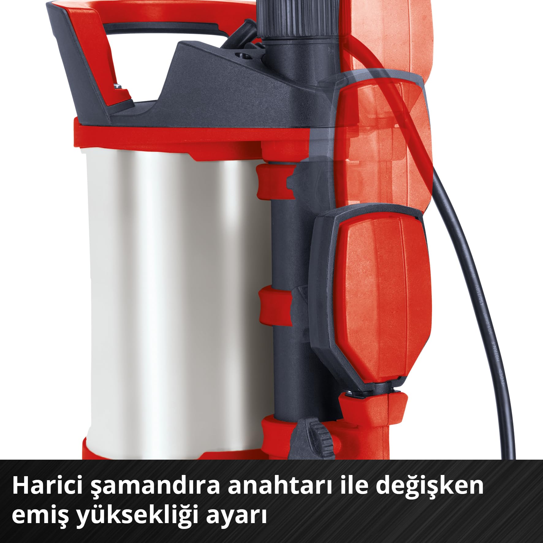 Einhell Zestaw nawadniający GE-DP 7535 N LL ECO (750 W, do Ø 35 mm wielkości cząstek obcych, maks. wydajność tłoczenia 18 500 l/h, w zestawie wąż z tkaniny 10 m, uniwersalny adapter, pudełko z
