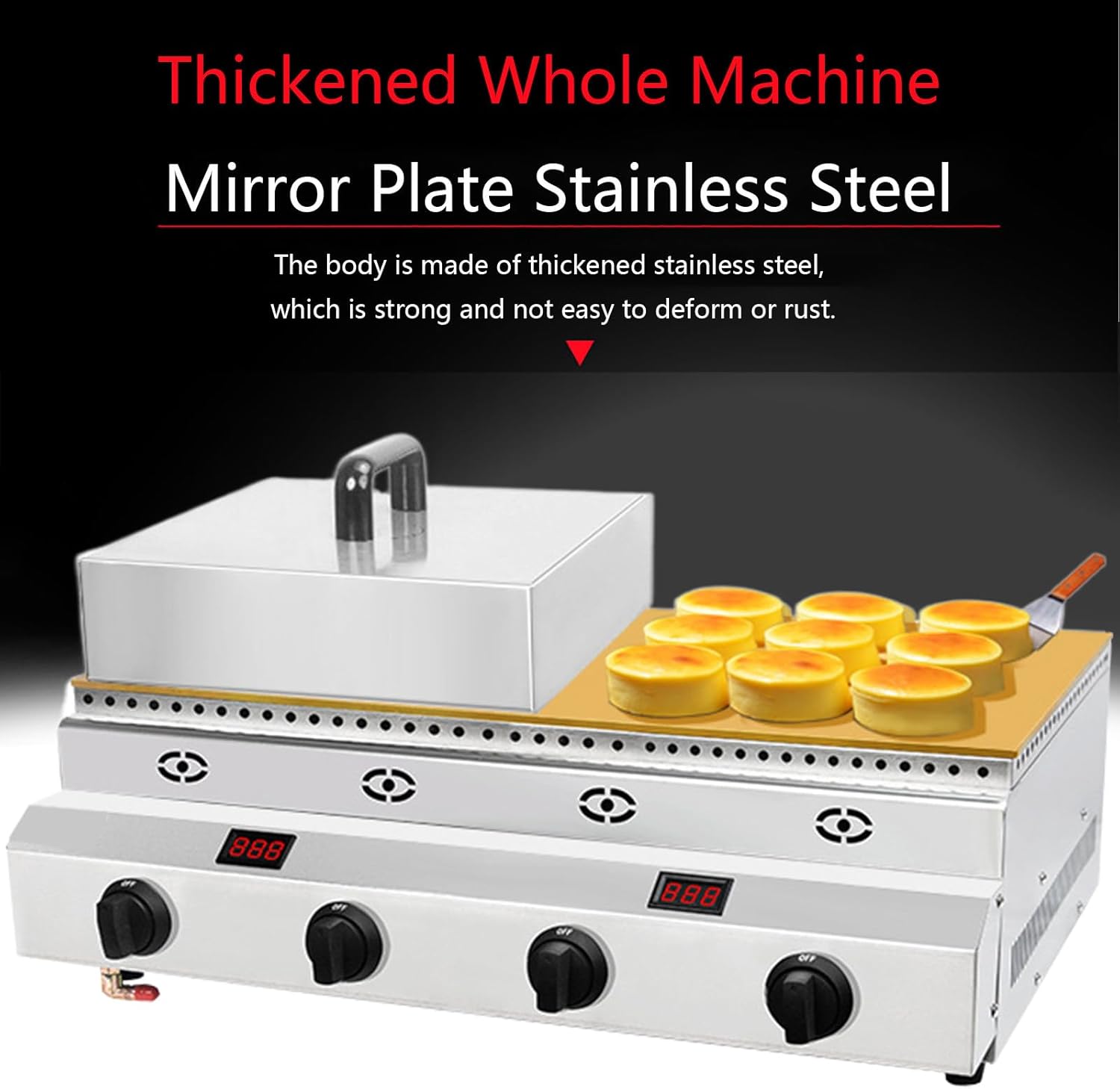 銅製グリルプレート 3バルブ　どら焼き 銅製グリルプレート 3バルブどら焼き