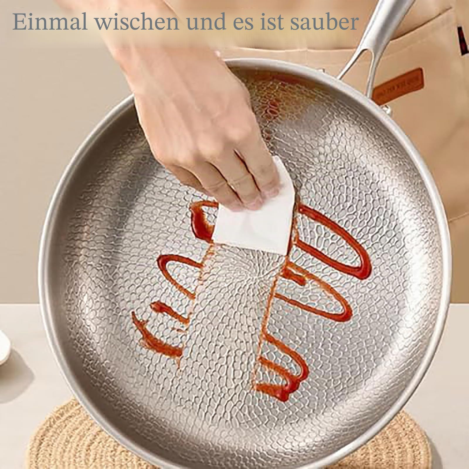 Titanium Antihaft-Bratpfanne mit Deckel – Kratzfeste Nutri-Pfanne für alle Herdarten – langlebiges & vielseitiges Kochgeschirr für gesundes Kochen (mit Deckel, 30 cm)