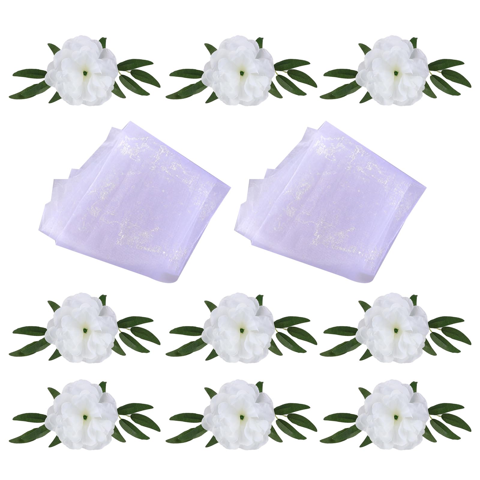 ZHANGYEZHAN Artificial Bridal Car Floral Set Satins Accents for Wedding Decoration Flower Embellishment Accessories Realistic Bridal Car Floral Arrangement