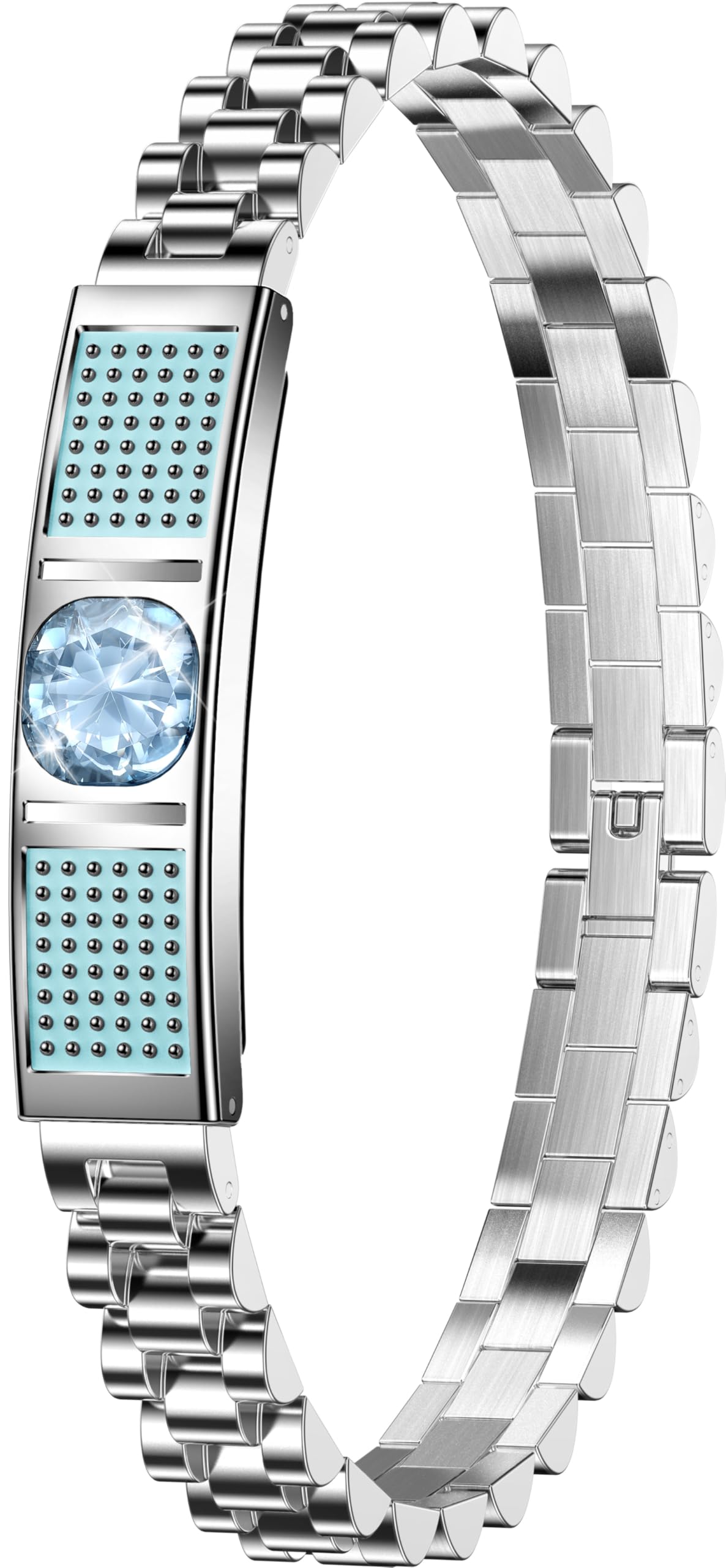 Fitness Armband Damen Elegant Smart Armkette Schmal Schrittzähler Damen Schmuck Rosegold Silber Armreif Fitness Tracker ohne App und Handy Schlaftracker Herzfrequenzmesser Fitnessarmband Kalorien
