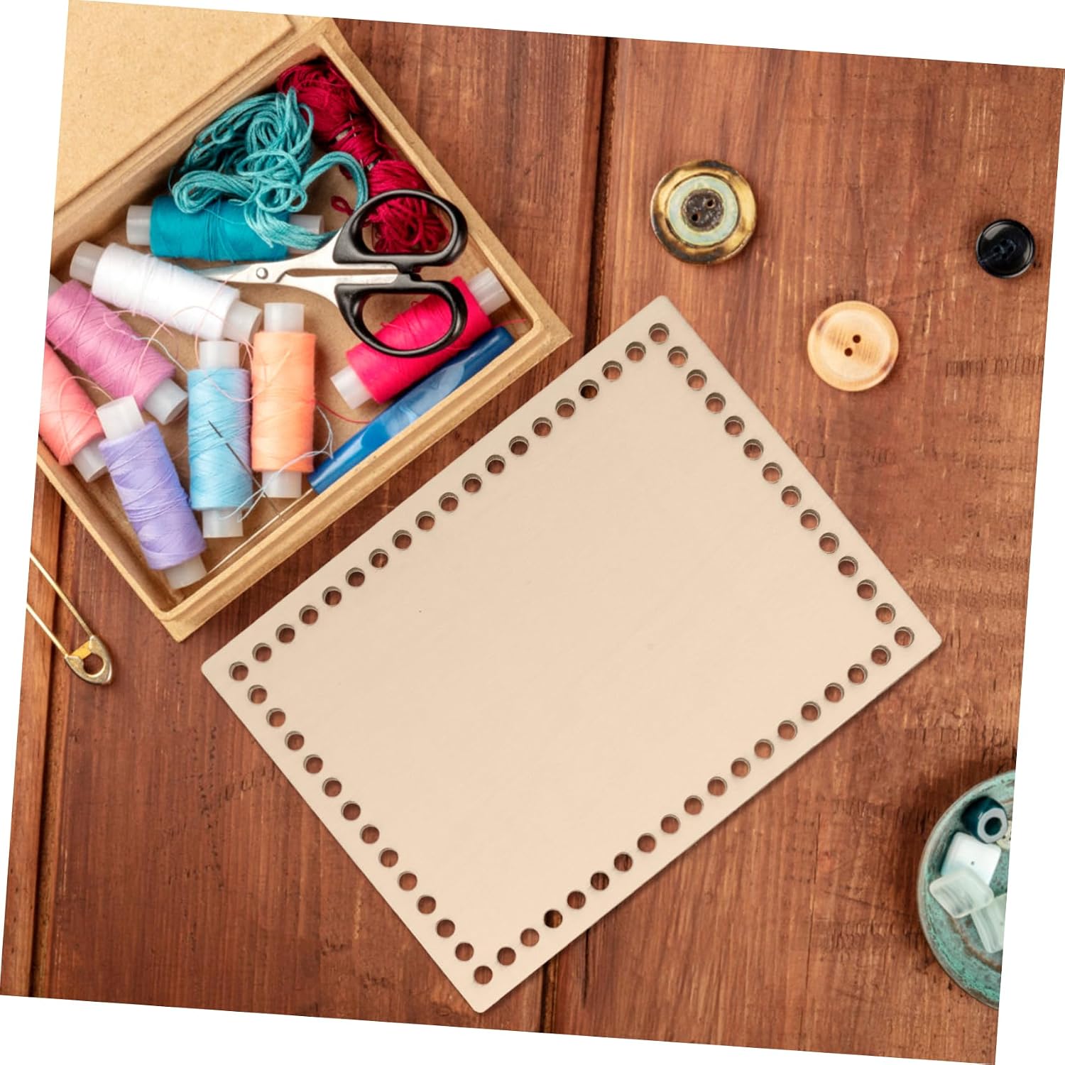 Mini Embroidery Hoop 3pcs Wooden Base for DIY Basket Making