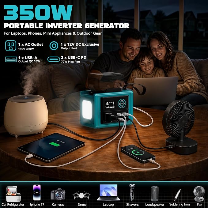 Inversor de corriente Ecarke 350W compatible con batería Makita 18V miniatura 5