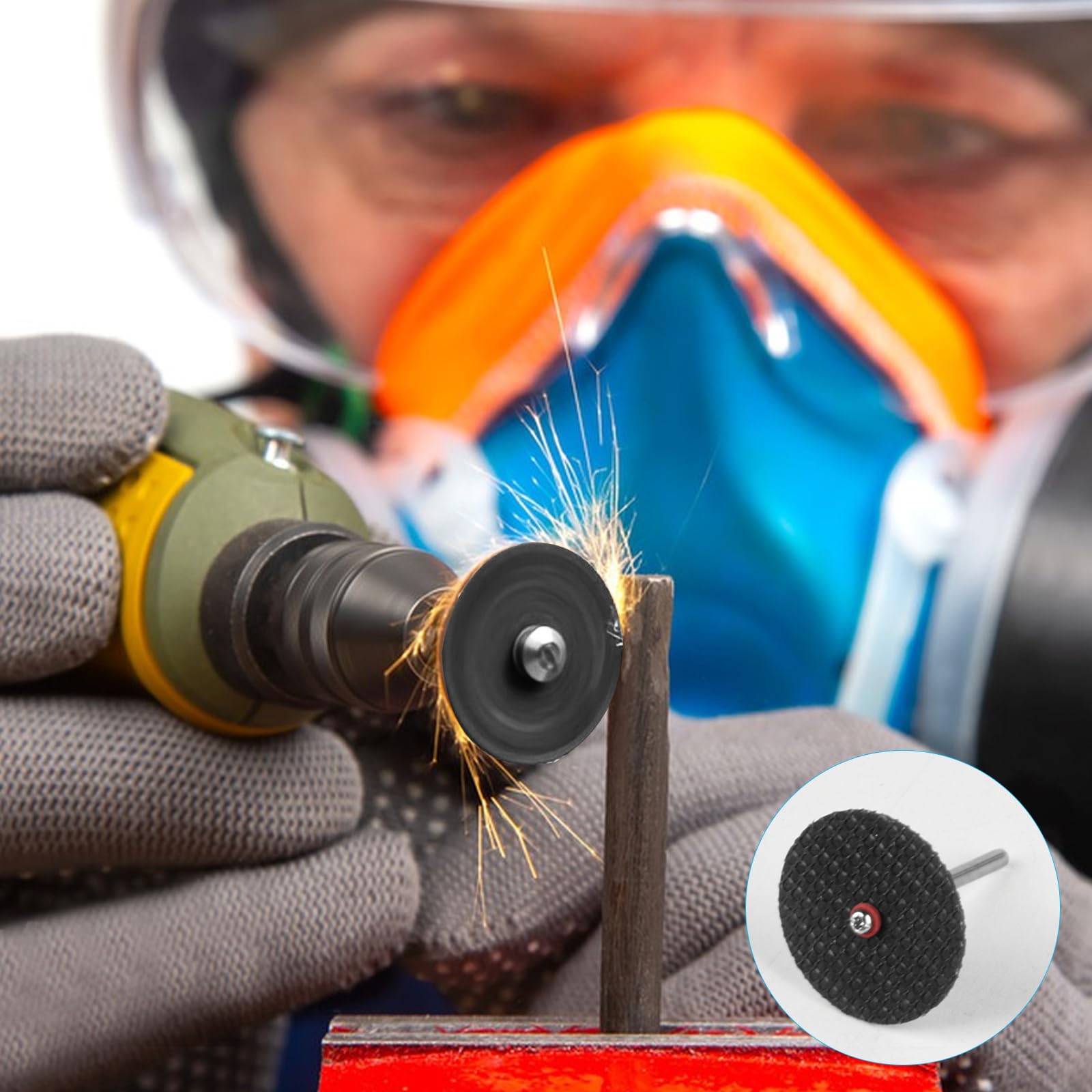 60 dischi da taglio compatibili con Dremel, 32 mm per accessori rotanti, set di dischi da taglio per metallo acciaio
