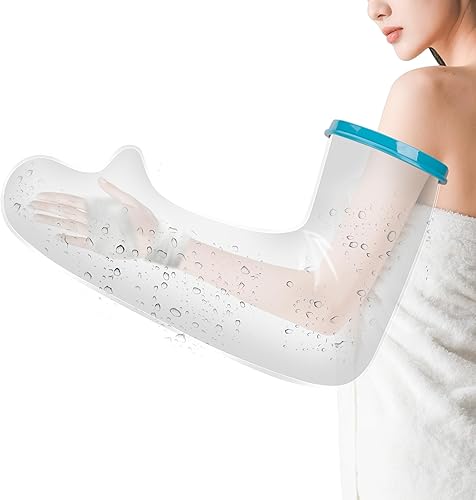 Miniatura 8 de Funda impermeable para brazo para ducha, protector de brazo completo para adultos, sello hermético para mantener el vendaje seco para brazos rotos,