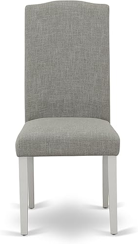 Miniatura 9 de East West Furniture NOEN3-LWH-06 - El juego de 3 piezas contiene una mesa de comedor rectangular con hoja de mariposa y 2 sillas tapizadas de tela