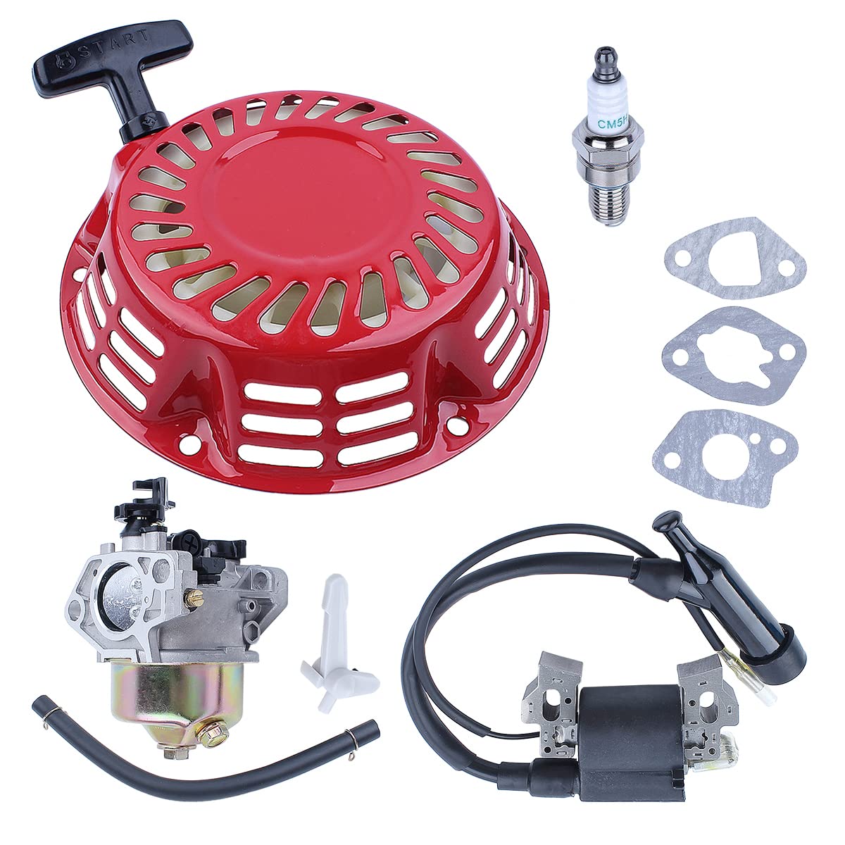 Bobina de encendido del carburador for Ho-nd-a GX160 GX200 5.5HP 6.5HP Junta de arranque de retroceso Kit de bujía Parte del motor del cortacésped
