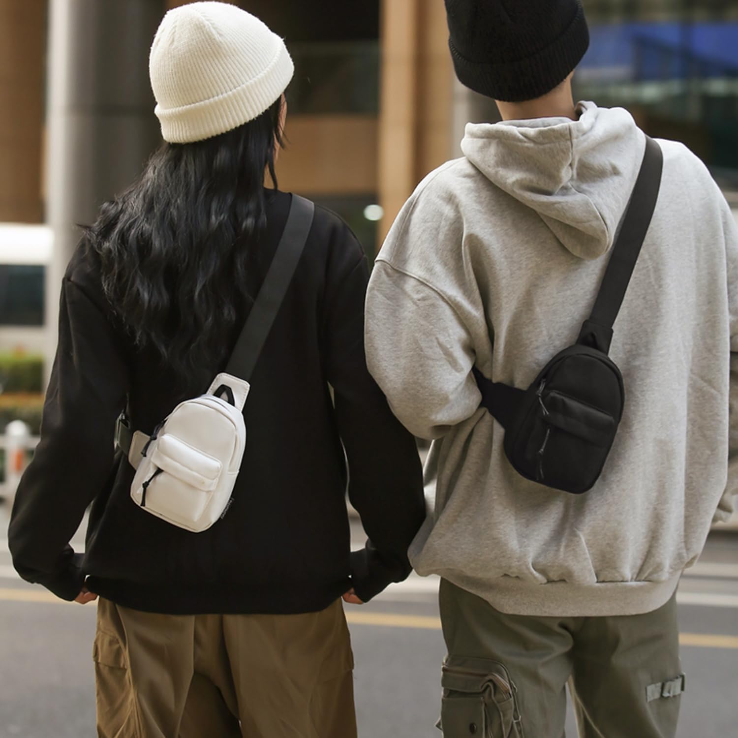 Peicees Small Crossbody Bag Purse For Men Womens Mini Sling Bag Chest Backpack Phone Holder Water-Resistant - Image 7