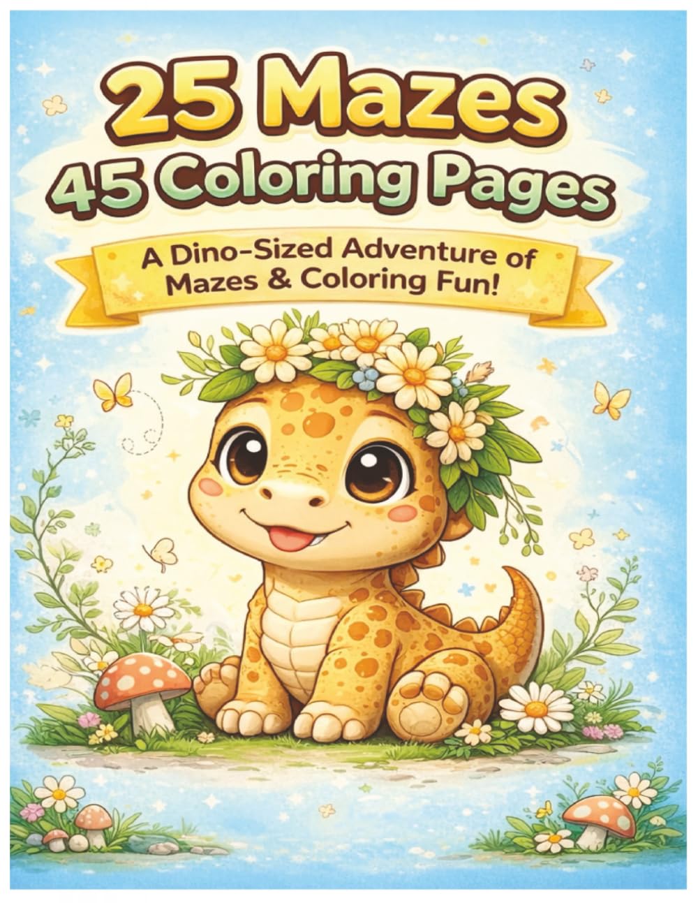 25 Mazes 45 Coloring Pages (Gabriel's Dinosaur)