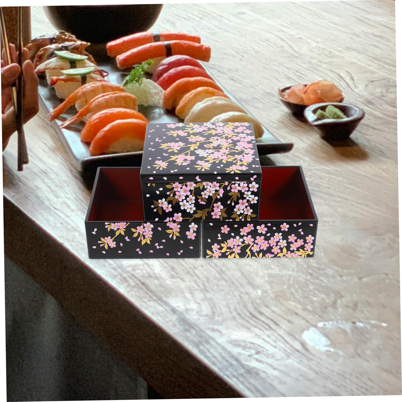 POPETPOP Boîte à Lunch Japonaise Aux Cerises Compartiment à Collations Boîte à Bento