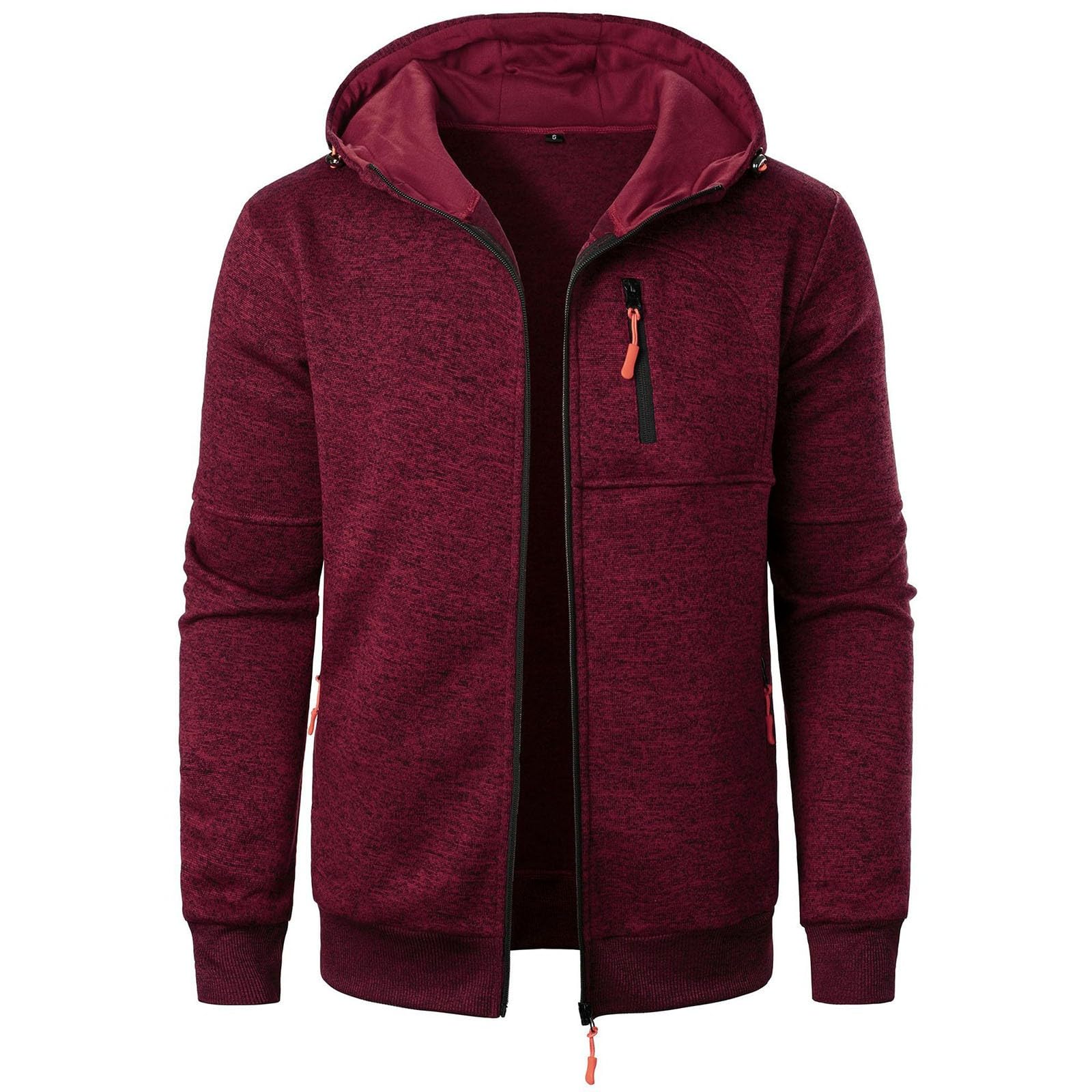 Tuta da jogging da uomo, in cotone, lunga, set da 2 pezzi, con cappuccio e pantaloni da jogging, alla moda, alla moda, casual, casual, casual, per il tempo libero, per autunno e inverno