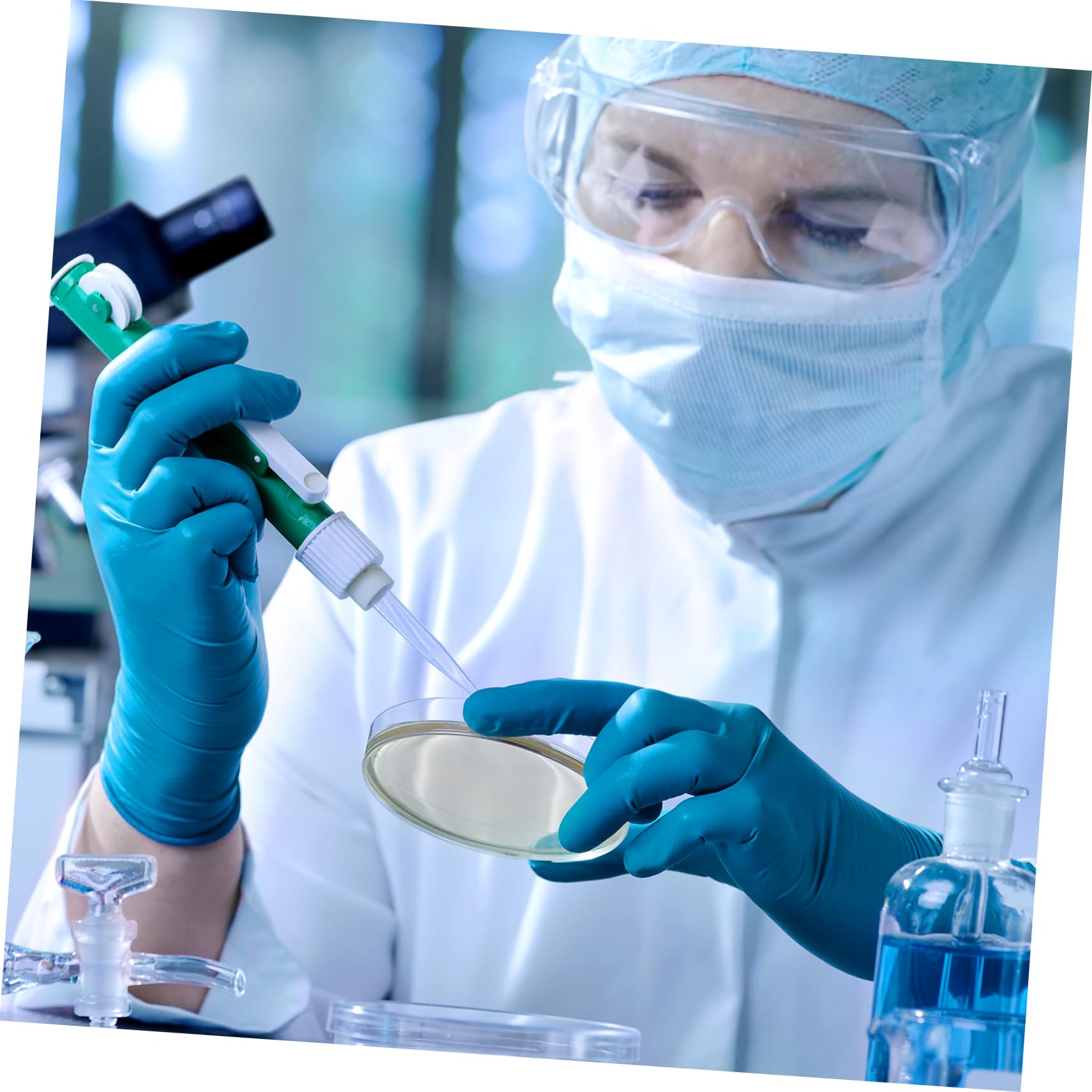 Cabilock Placas de Petri de 7cm con Agar Nutritivo Prevertido 20 Fácil de Transportar y Listas para Usar para Experimentos Científicos en Escuela