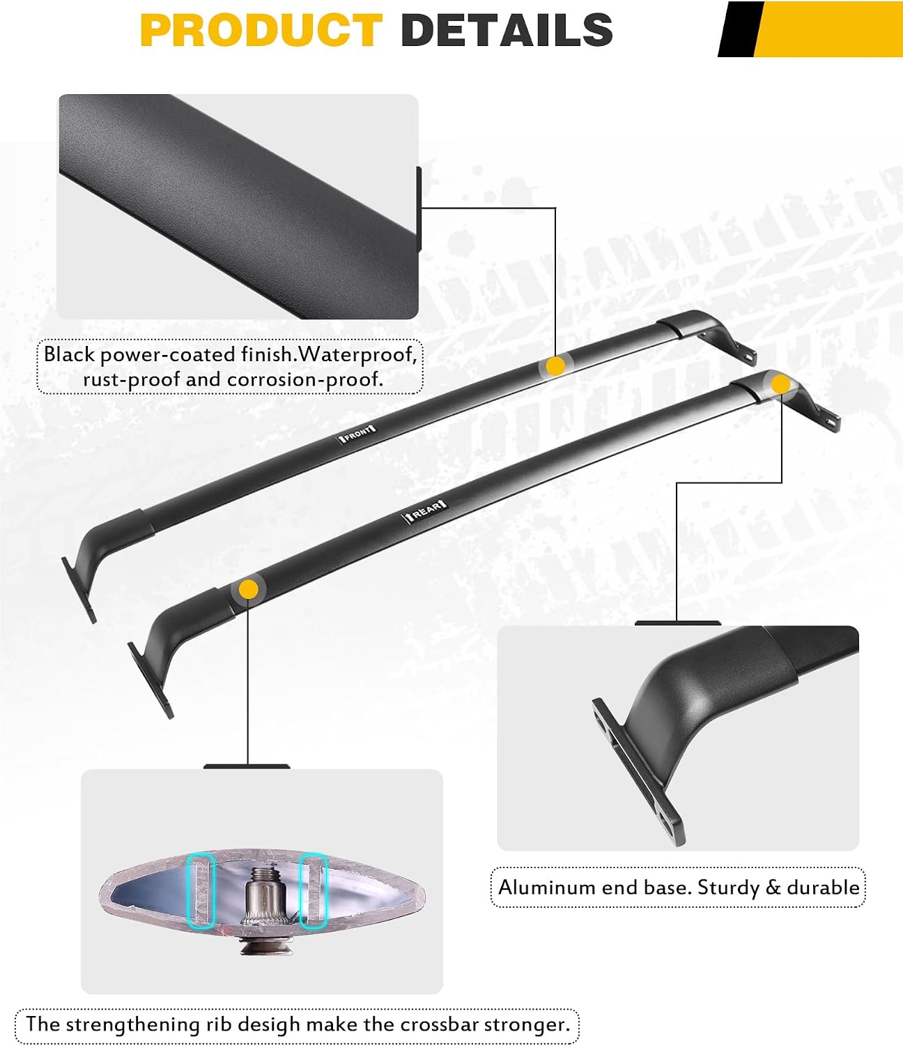 4PCS Cross Bars Roof Rack Rails Fit for Honda CRV CR-V 2023 2024 2025 Roof Rack Side Rails Crossbars Cargo Bars Carrier