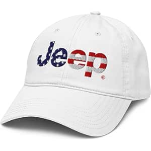 Jeep Flag Wordmark Logo Adjustable Baseball Hat